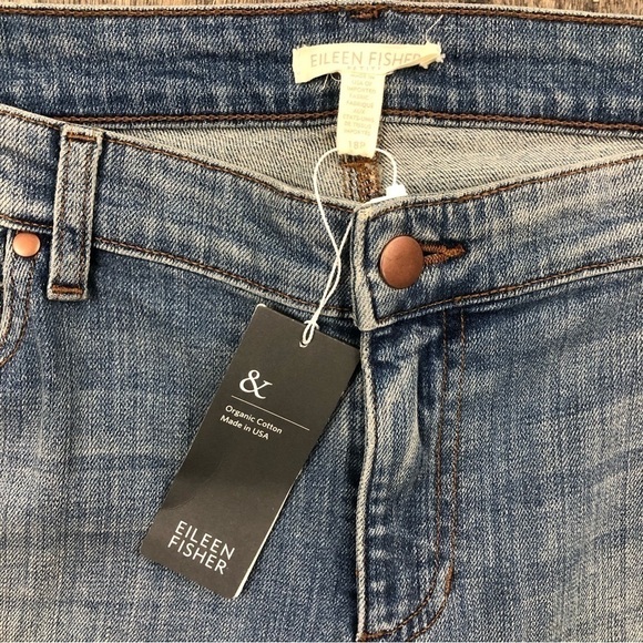 Nwt Eileen Fisher Petite High Rise Cropped Stretch Jeans - Picture 2 of 9
